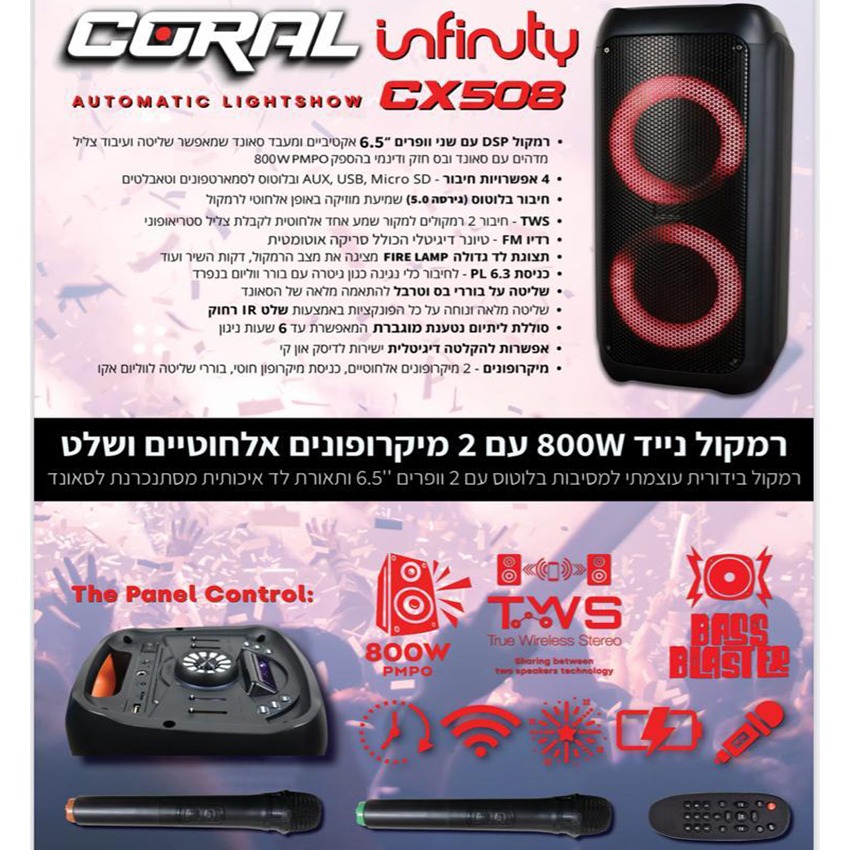 רמקול עם מיקרופונים