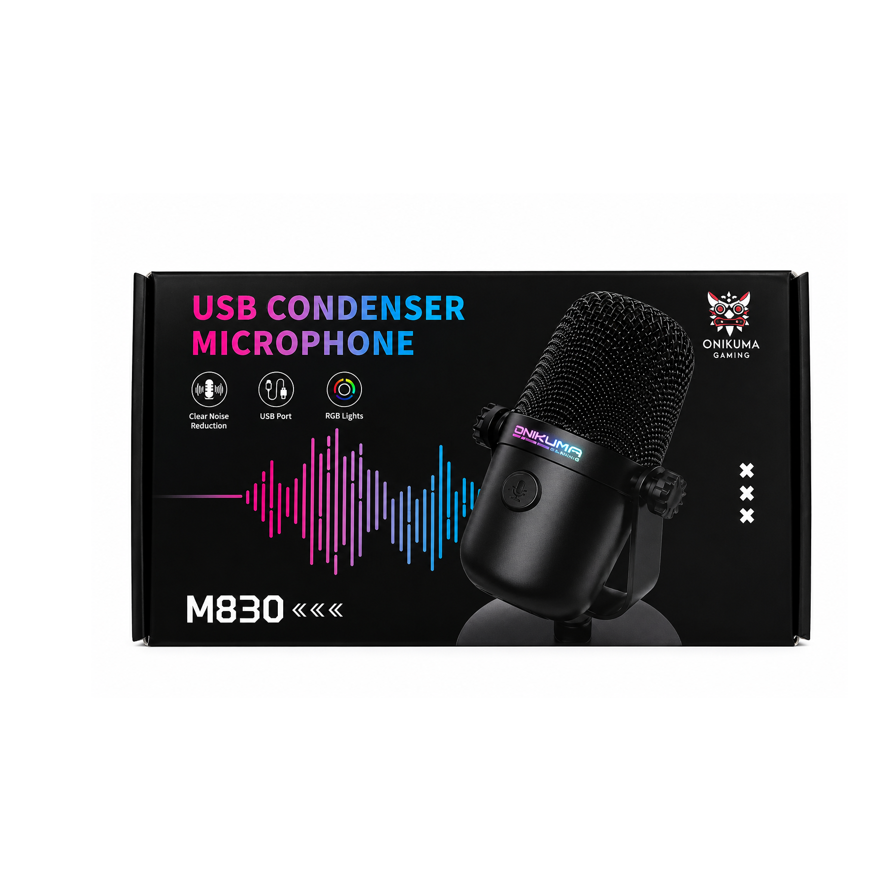 מיקרופון גיימינג ONIKUMA M830 USB RGB