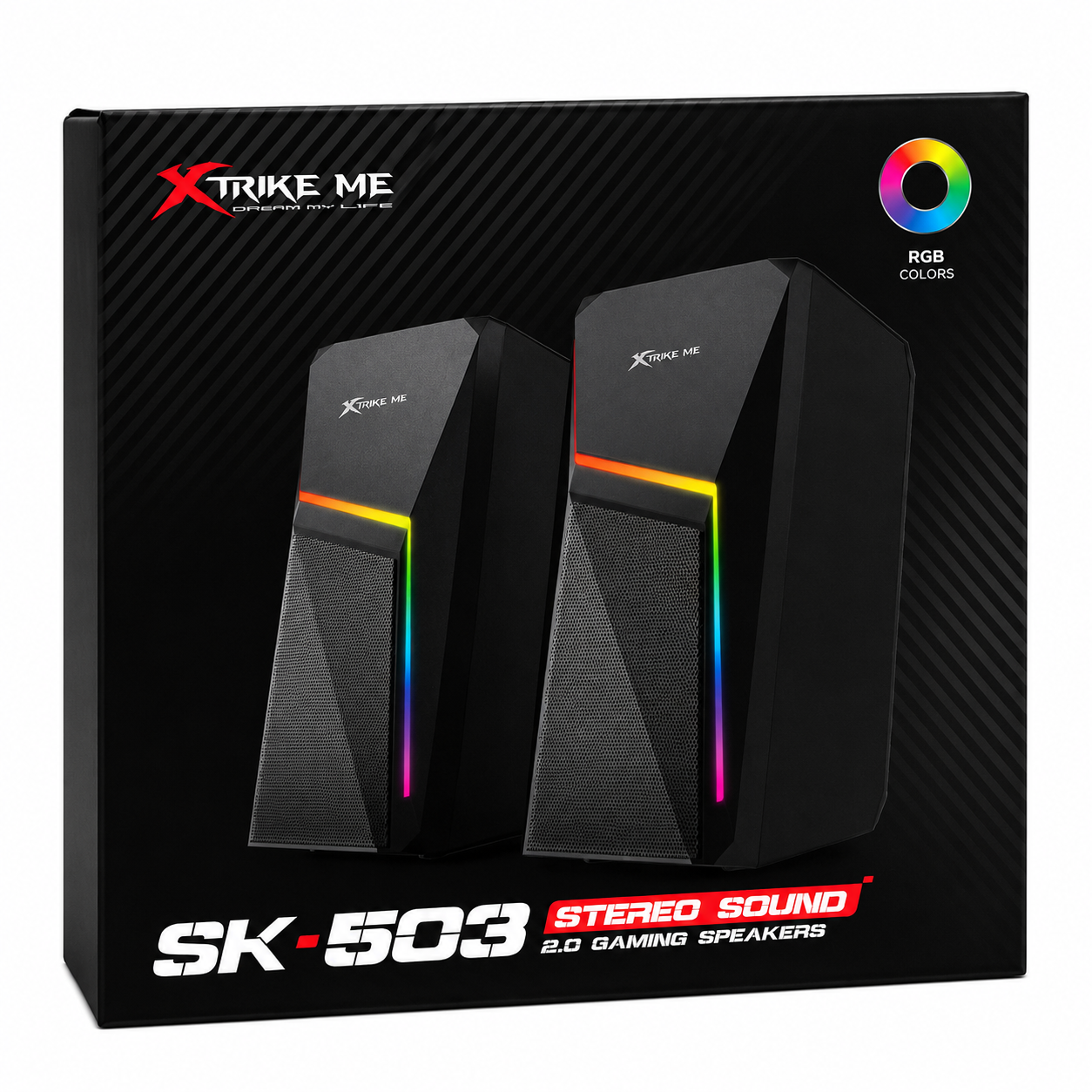 רמקולי גיימינג Xtrike Me SK-503 RGB Stereo Sound 2.0
