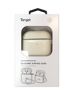 כיסוי סיליקון לאוזניות AirPods עם תופסן נשיאה אפור